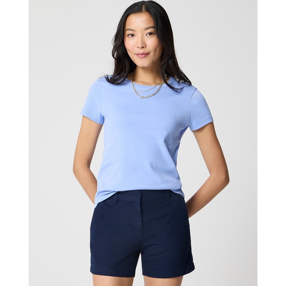 NWT J. Crew Navy Chino 7" Classic Mid Rise Shorts Size 12 K63